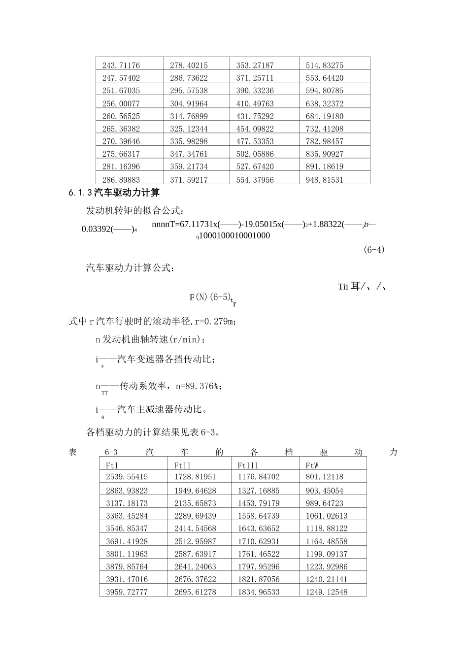汽车整车性能计算分解_第3页