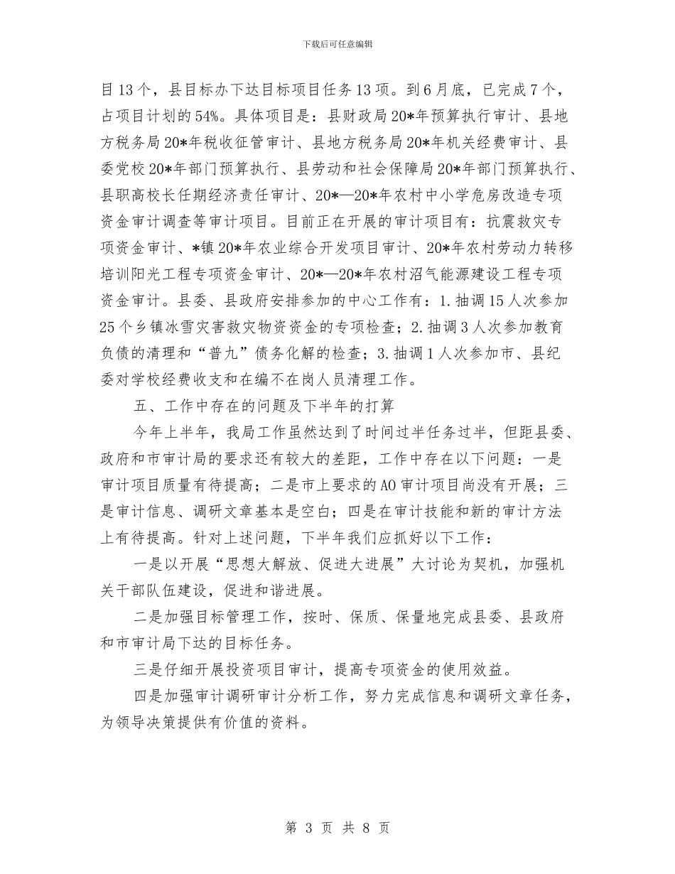 审计局党建上半年工作总结与审计局党建实施意见汇编_第3页