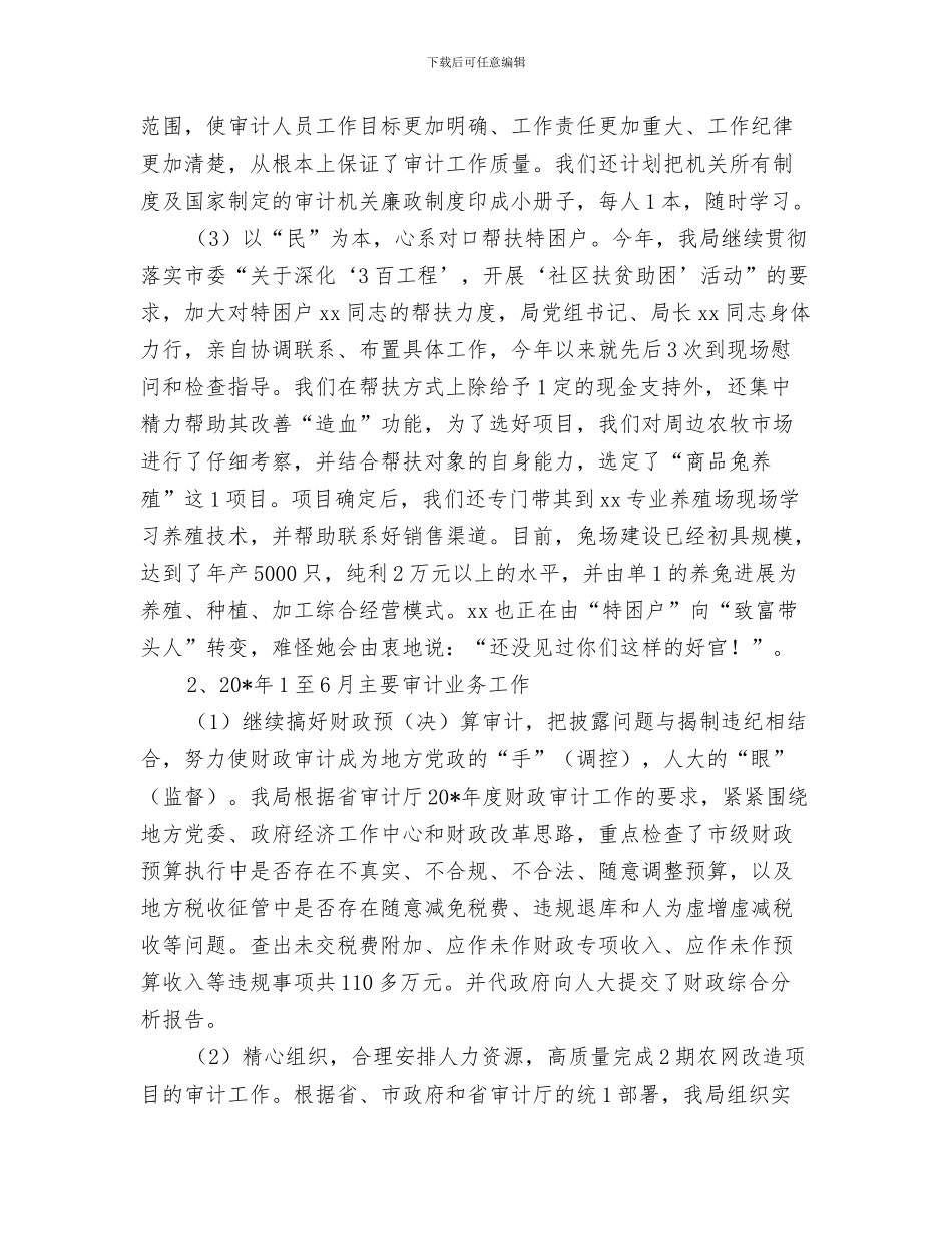 审计局包村工作总结与审计局医院上半年工作总结汇编_第3页