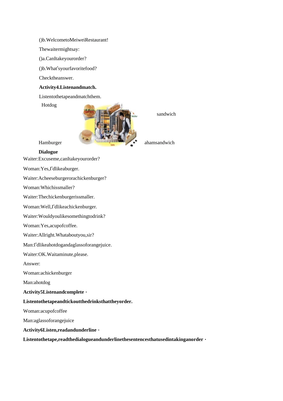 英语基础模块1unit6教案_第3页