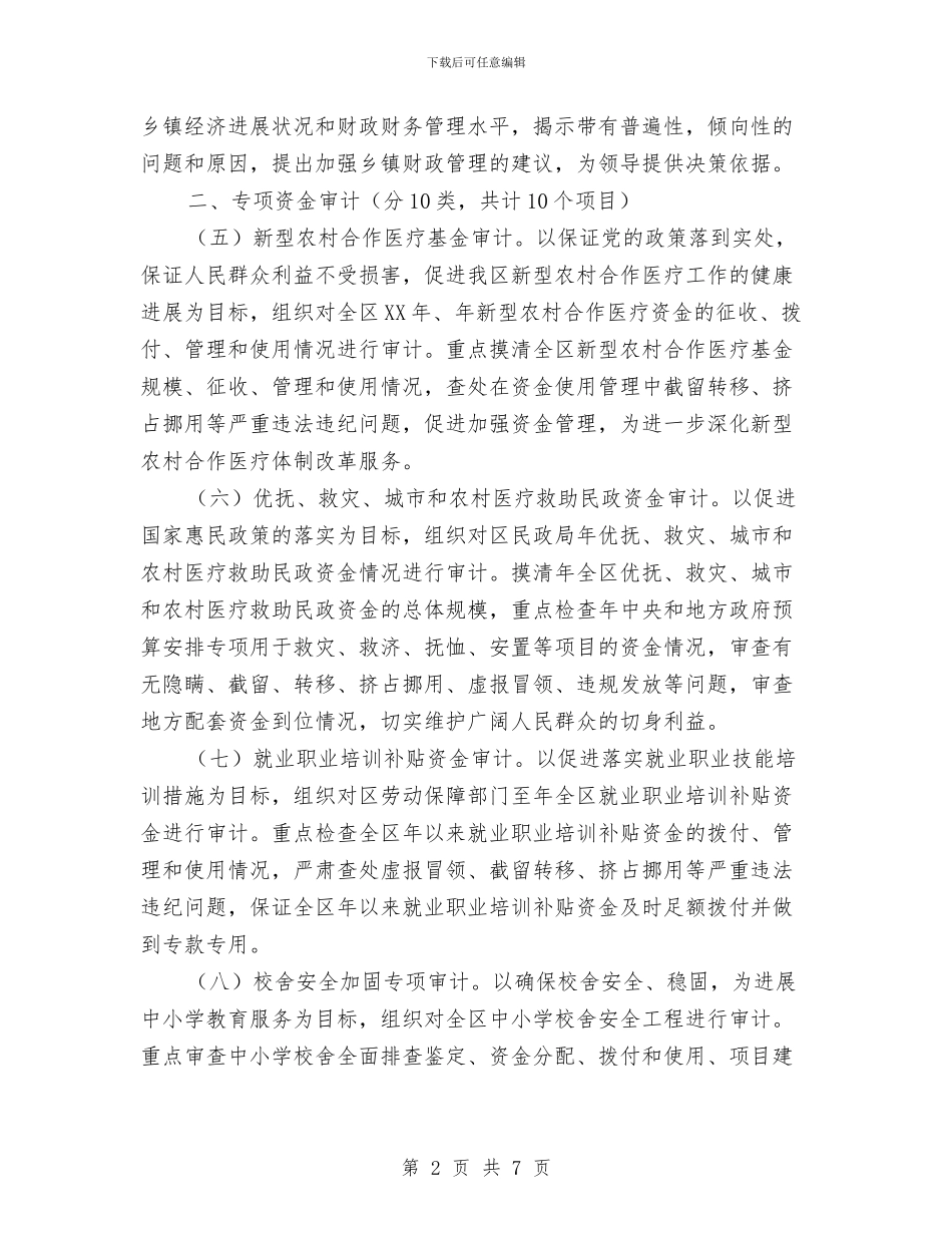 审计局审计项目部署通知与审计局干部个人任职演讲材料汇编_第2页