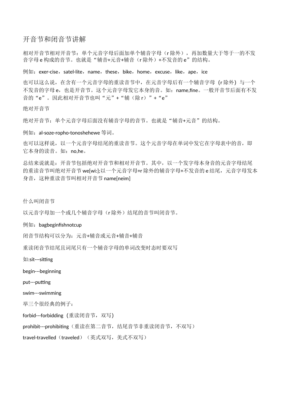 常用字母或字母组合与元音字母组合发音规律_第1页