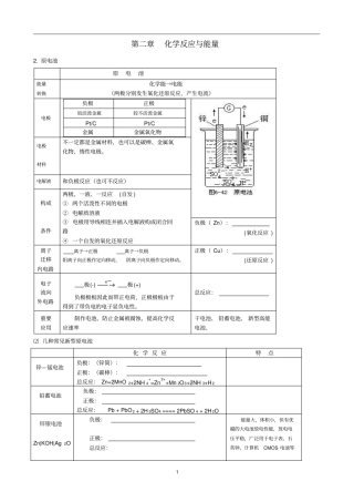 化学反应与能量专题复习与训练汇总