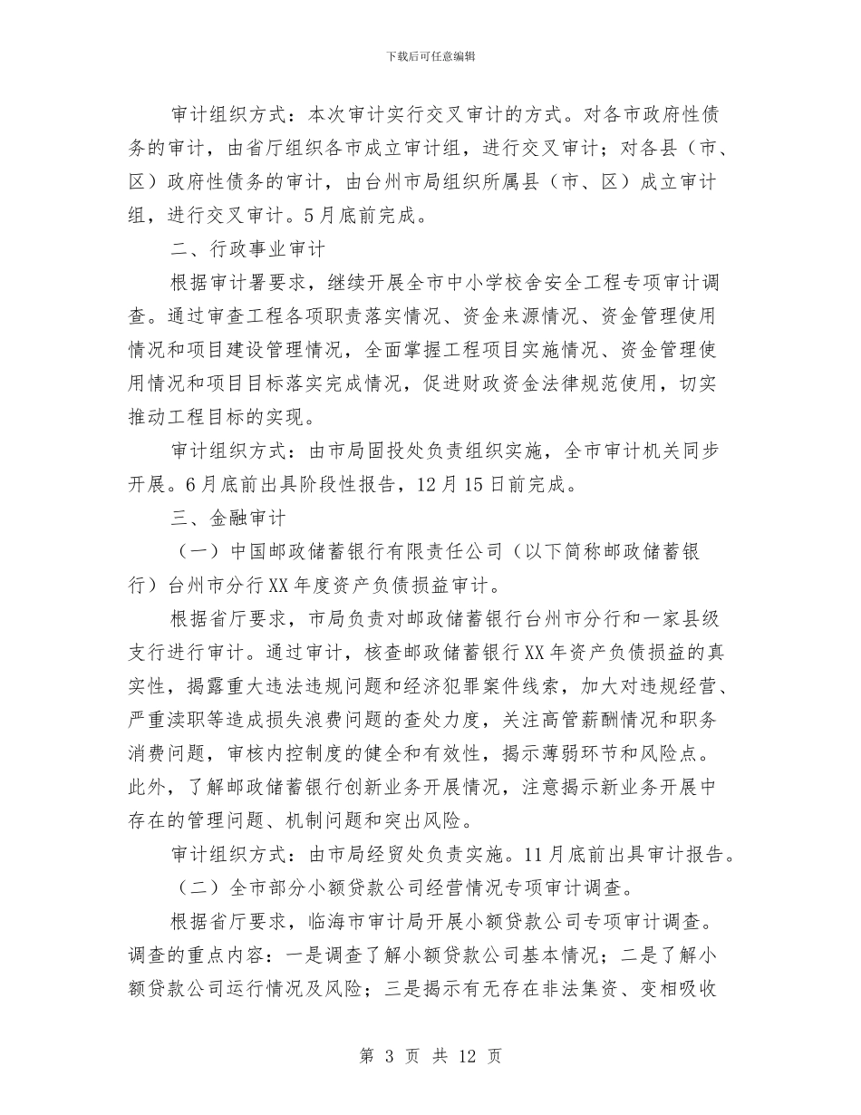 审计局项目工作要点与审计局领导班子制度建设专题报告汇编_第3页