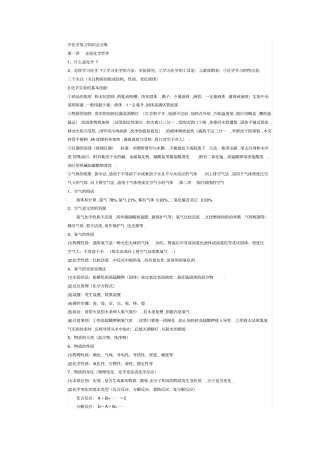 化学复习知识点全集汇总