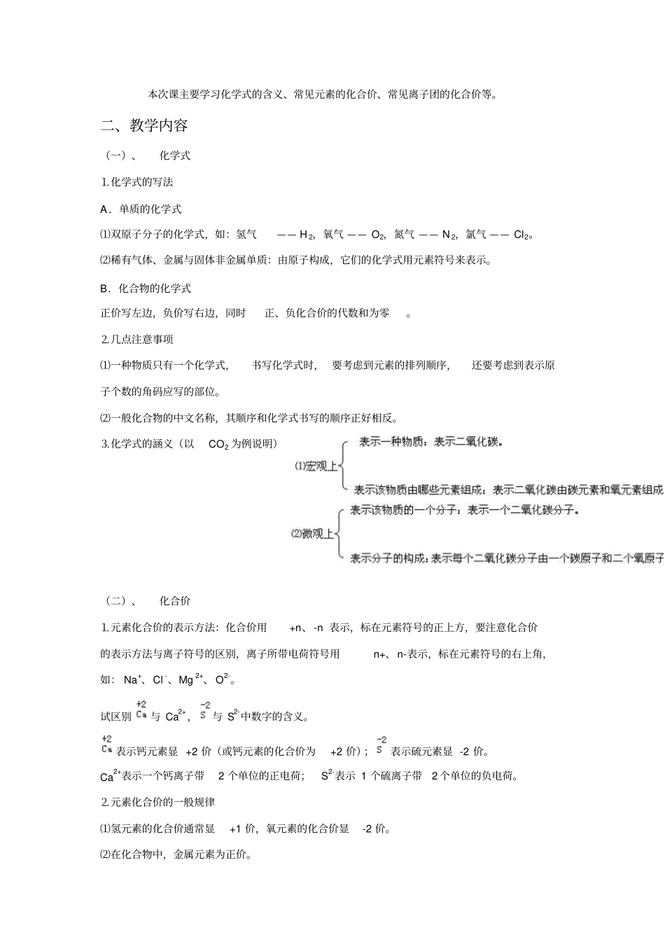 化学式与化合价讲义_第1页