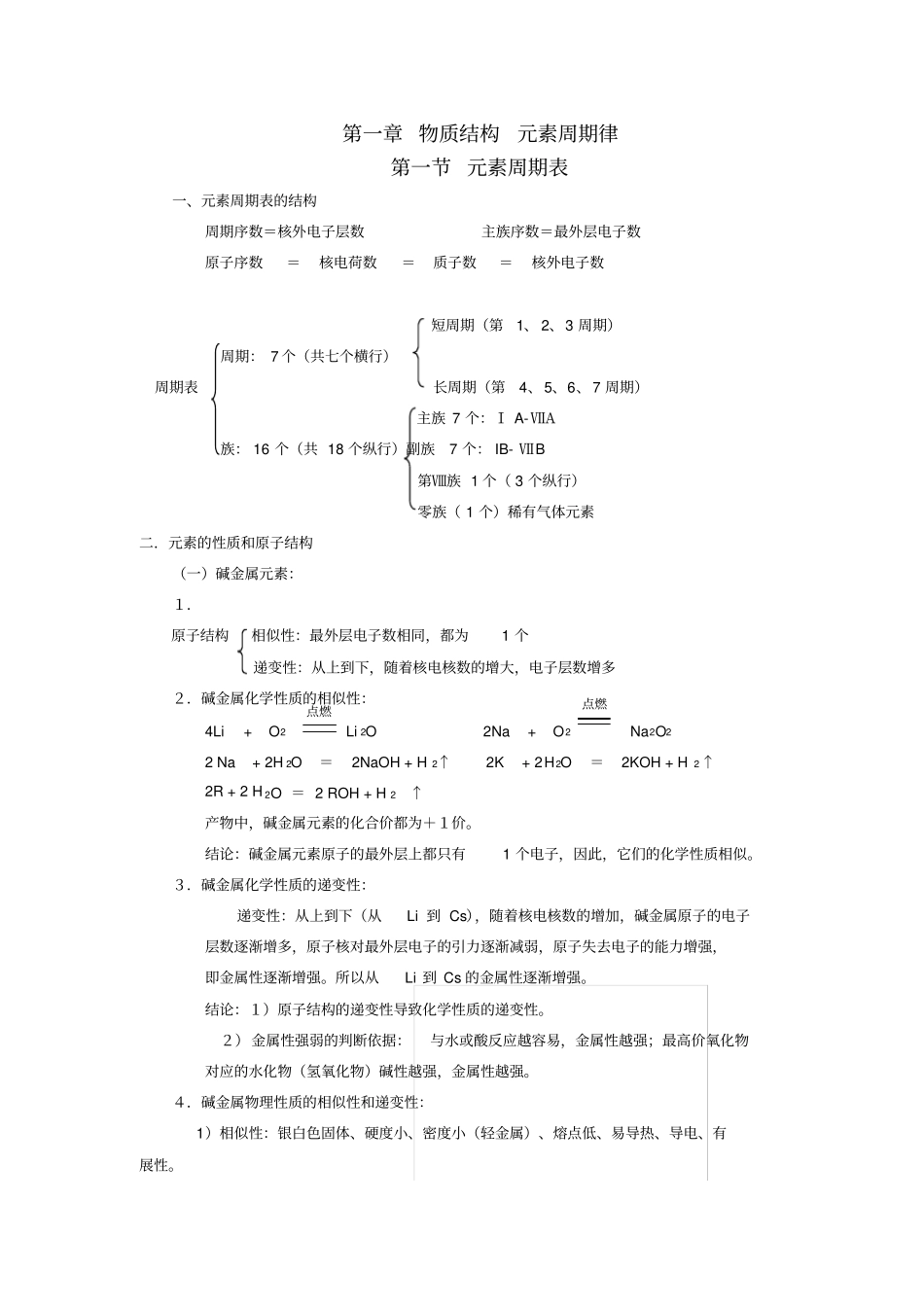 化学新人教版必修二知识点课堂笔记_第1页