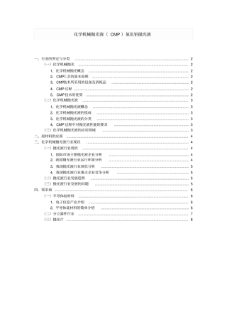 化学机械抛光液CMP氧化铝抛光液具汇总