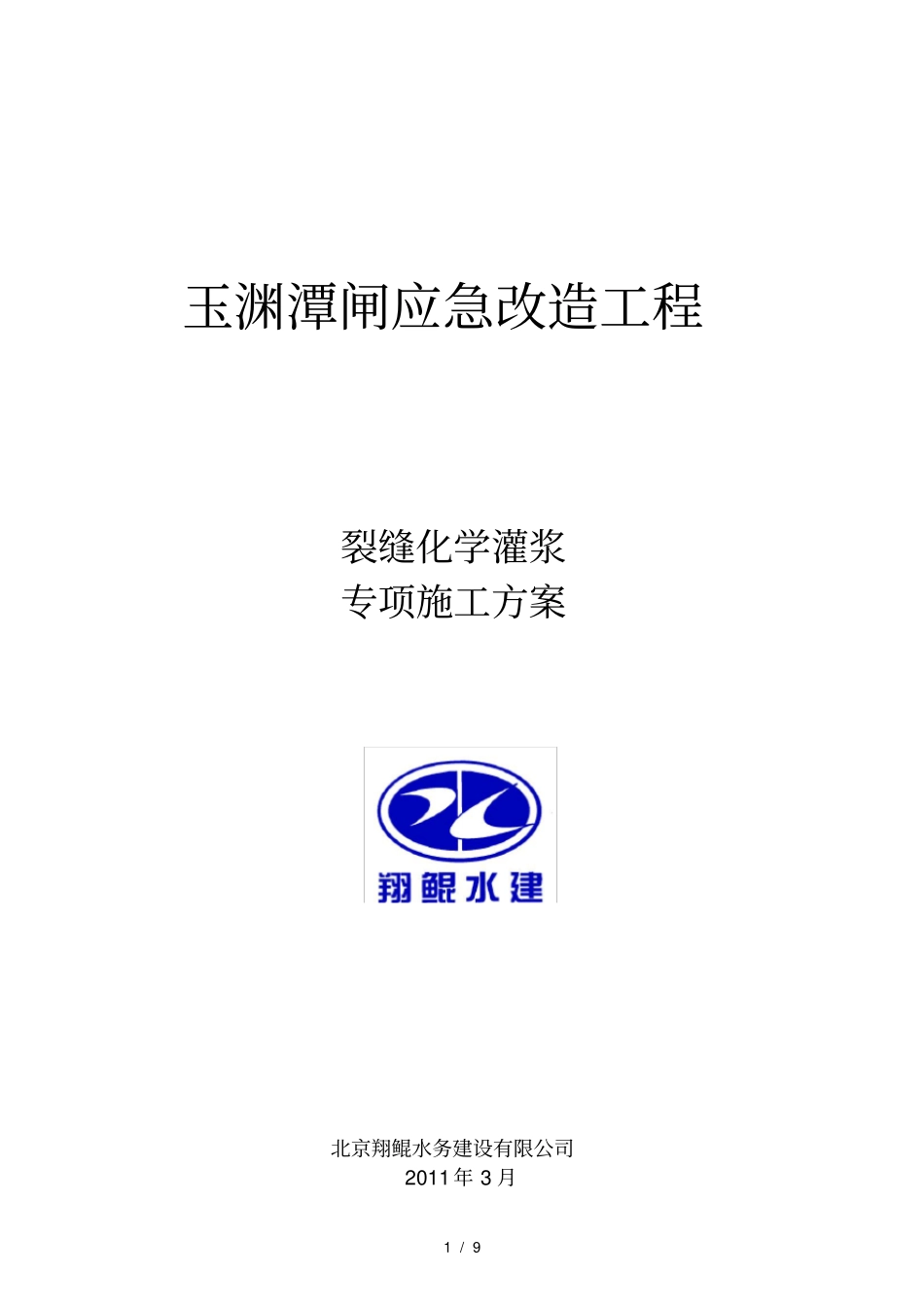 化学灌浆专项方案_第1页