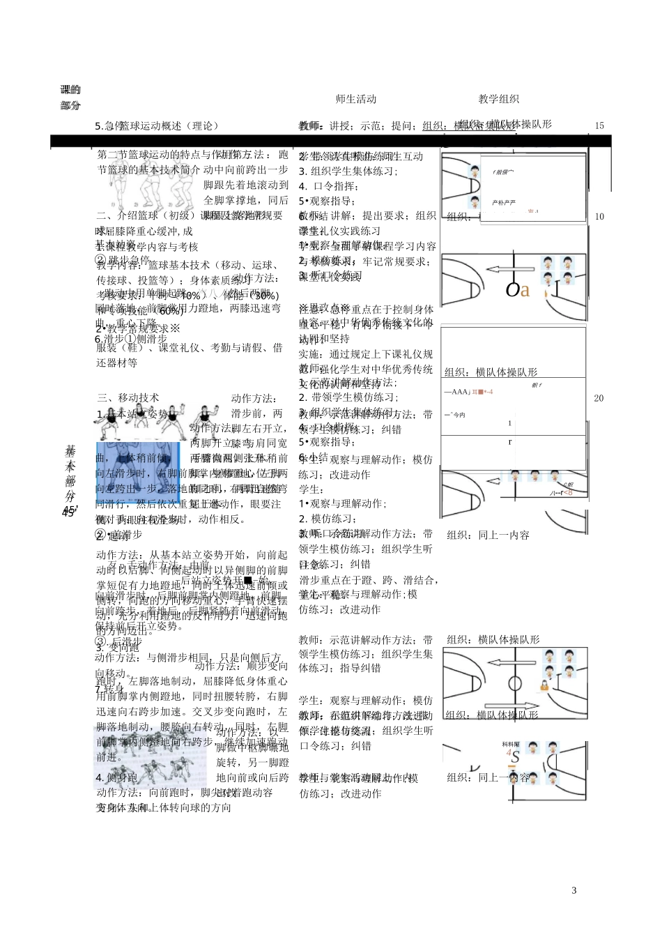 课程思政版大学体育篮球选项课(初级)教案1-2_第3页
