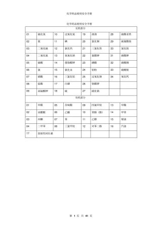 化学药品使用安全手册