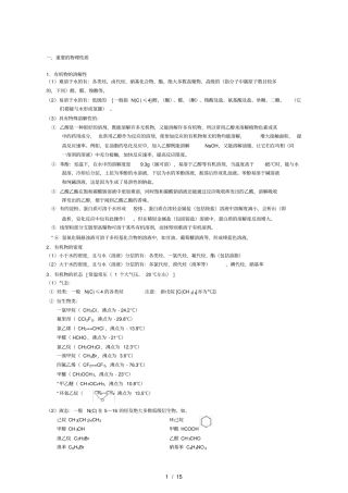 化学选修5有机化学基础知识点整理