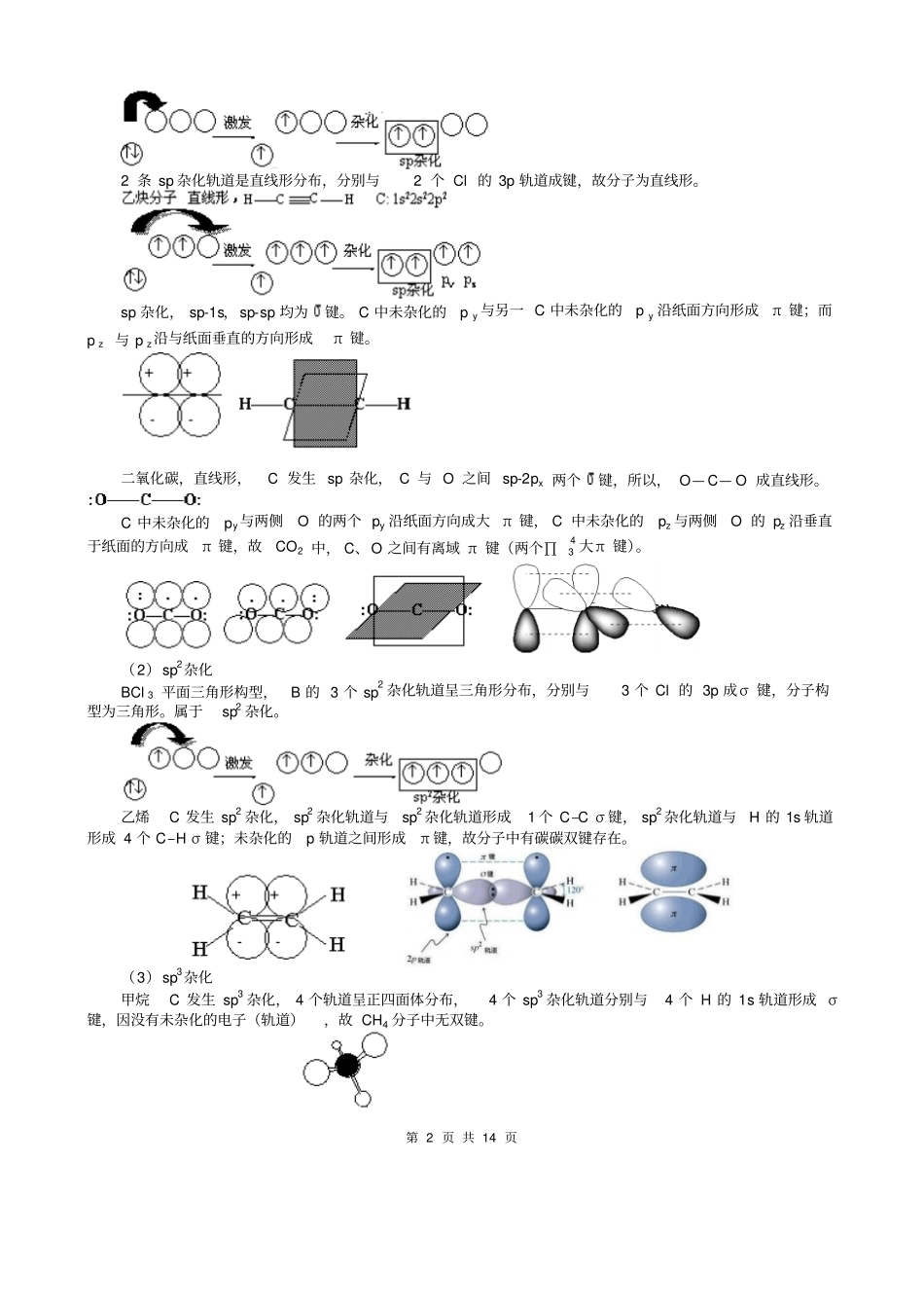 化学选修三杂化汇总_第2页