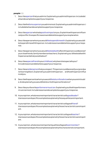 托福口语题库(全)