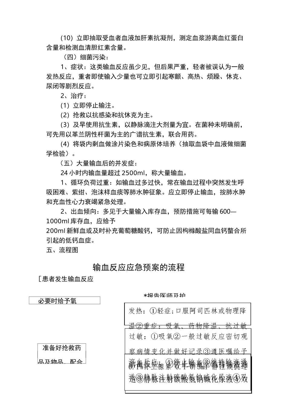 输血反应的应急预案 输血不良反应报告 处理制度及流程_第3页