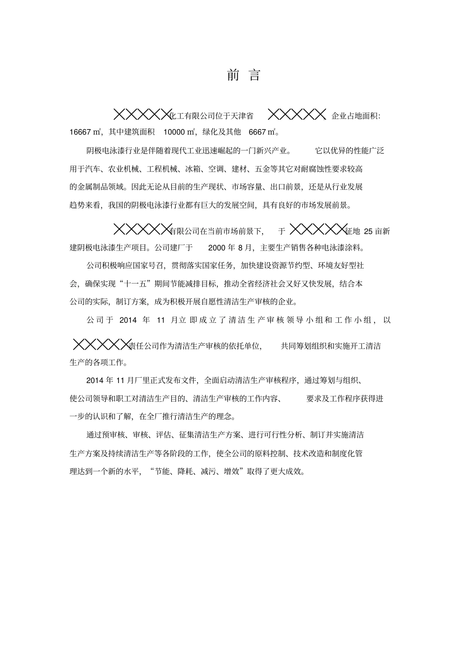 化工公司清洁生产审核报告_第3页