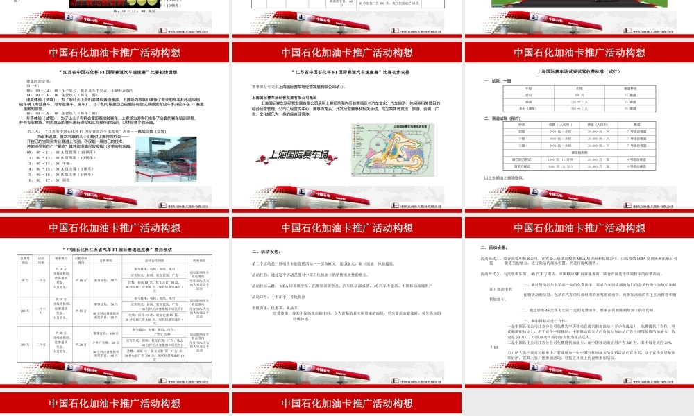 中国石化加油卡市场推广活动方案