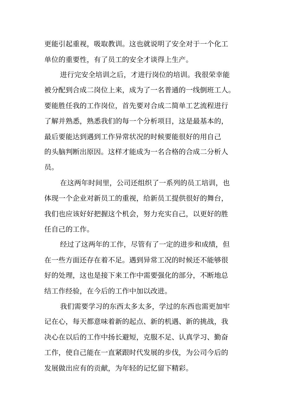 化工分析个人工作总结_第2页