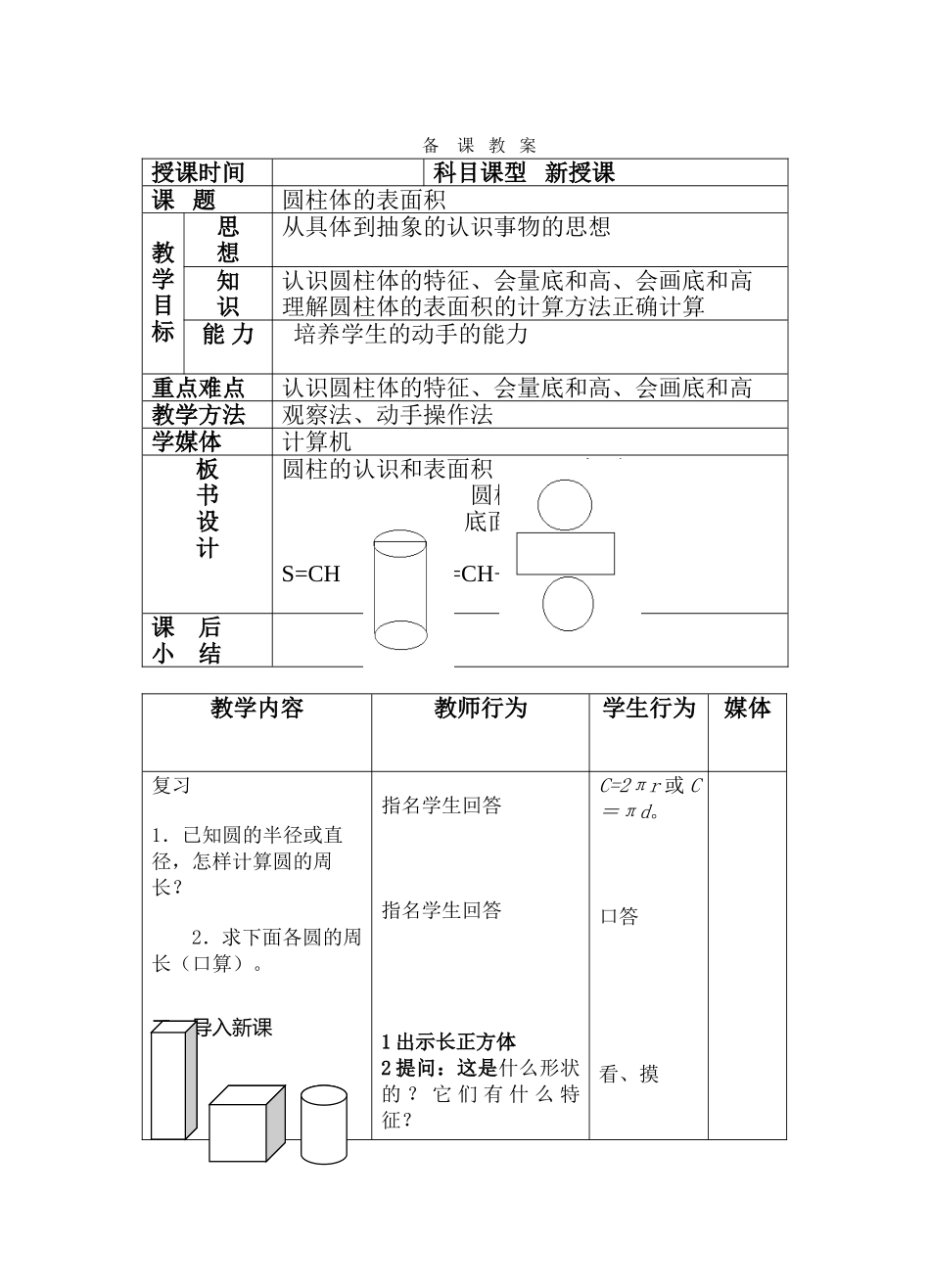 圆柱认识和表面积_第1页