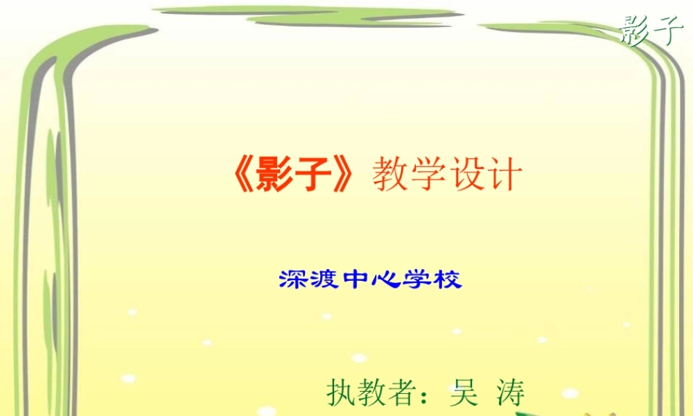 《影子》ppt.