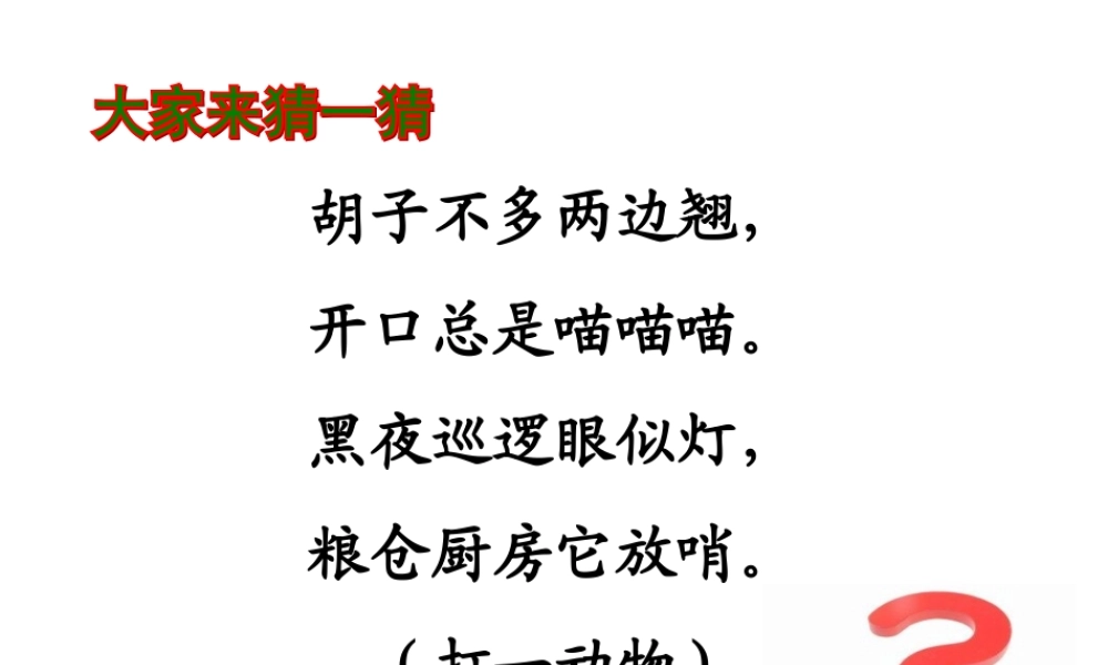 15.《猫》完美版ppt