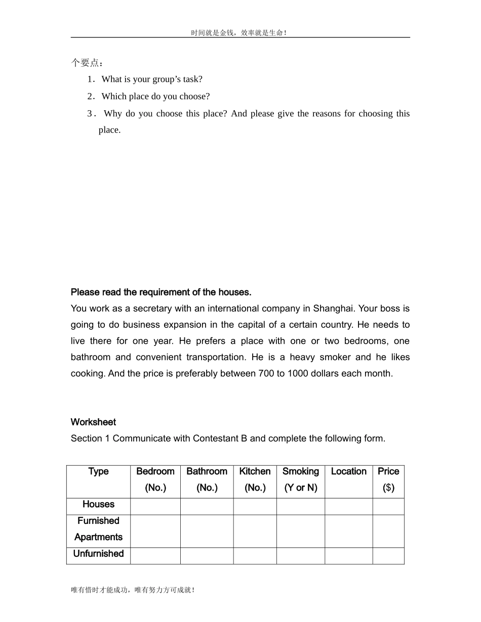全国职业英语技能大赛选拔赛职场应用样题_第3页