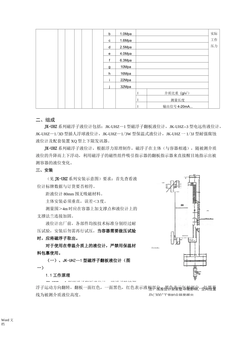 磁翻板液位计简介选型参数表_第2页