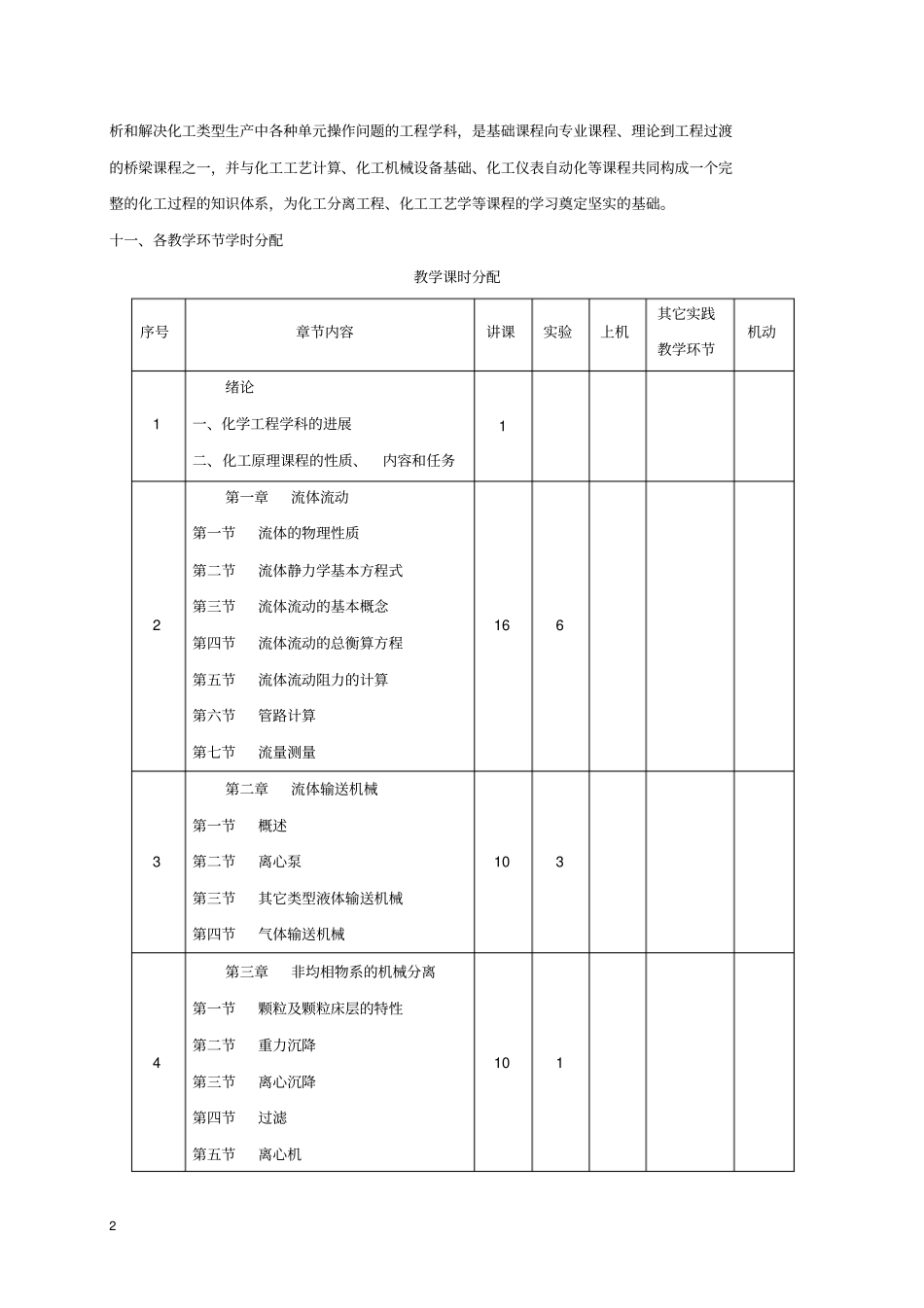 化工原理A教学大纲资料_第2页