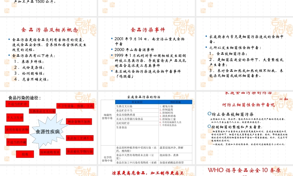 家庭食品安全知识