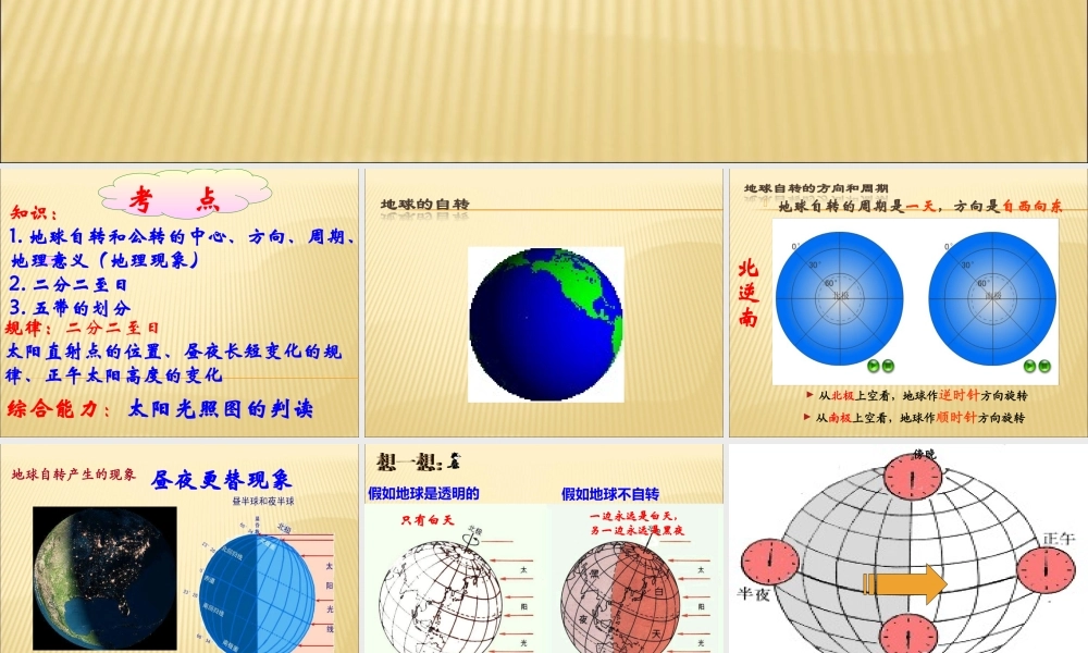 演示文稿.地球的运动