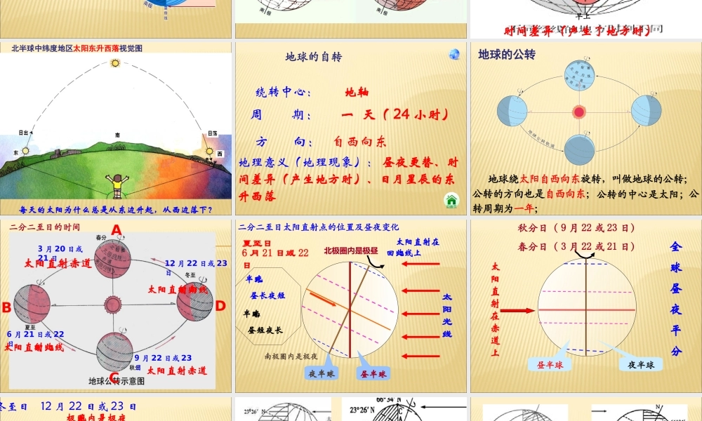 演示文稿.地球的运动