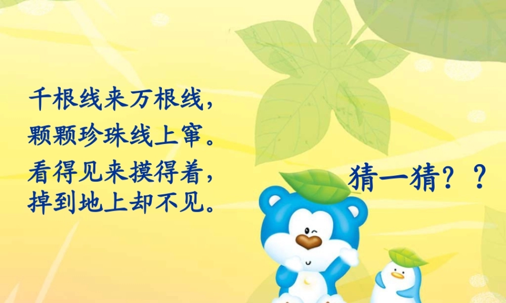 《下雨啰》课件