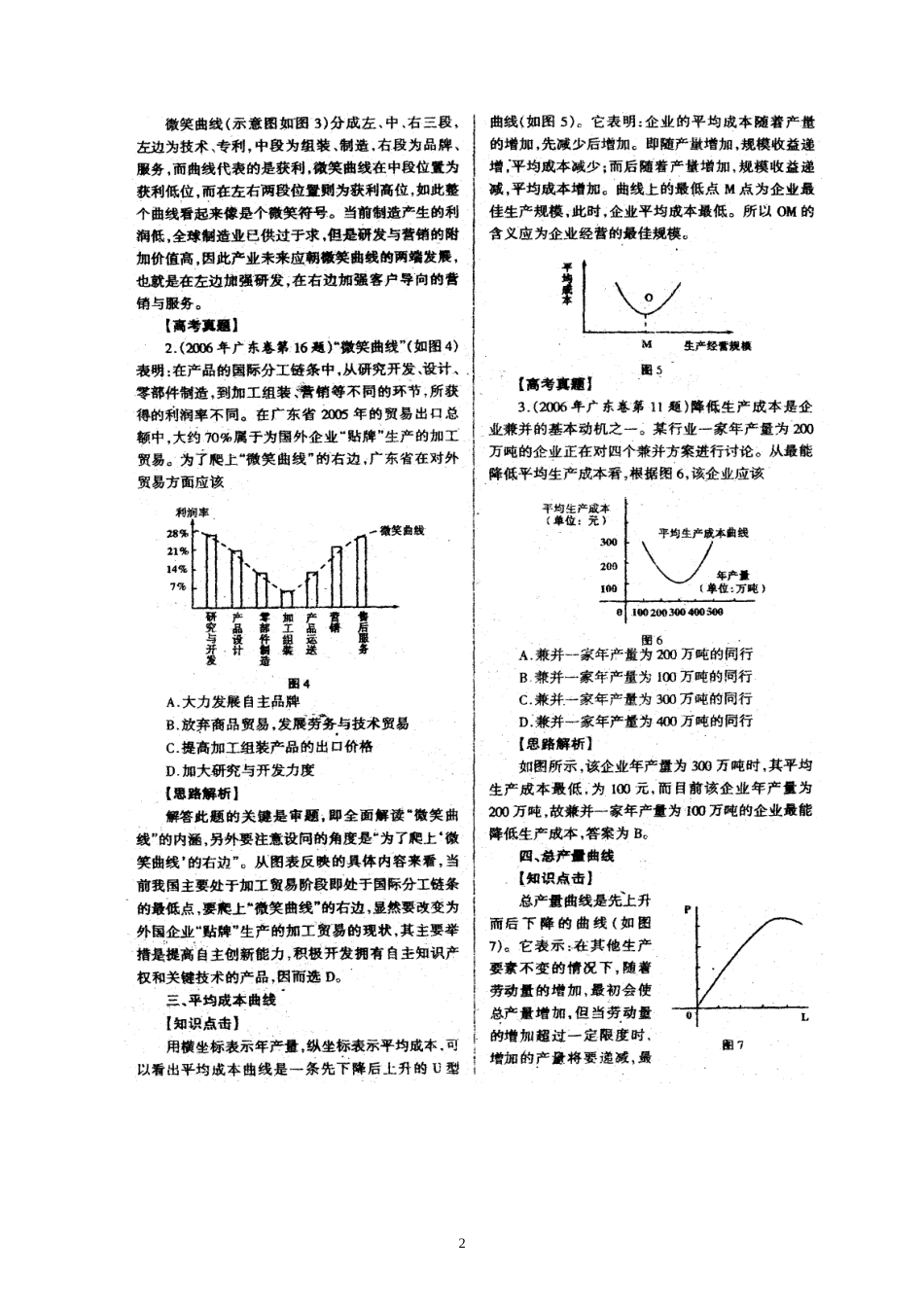 高考经济曲线类试题的命题轨迹与2012年命题前瞻_第2页