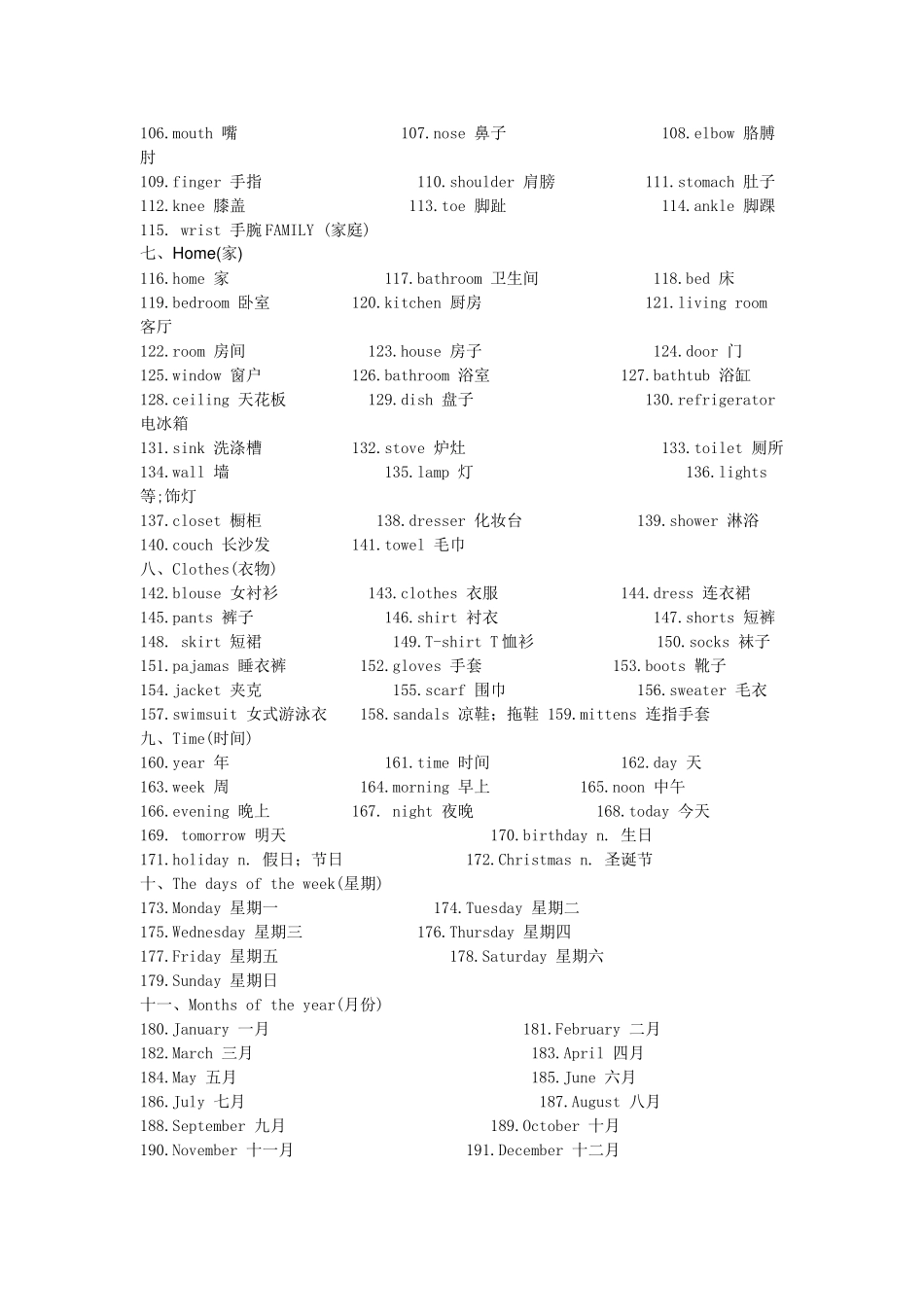 一到六年级单词分类_第2页