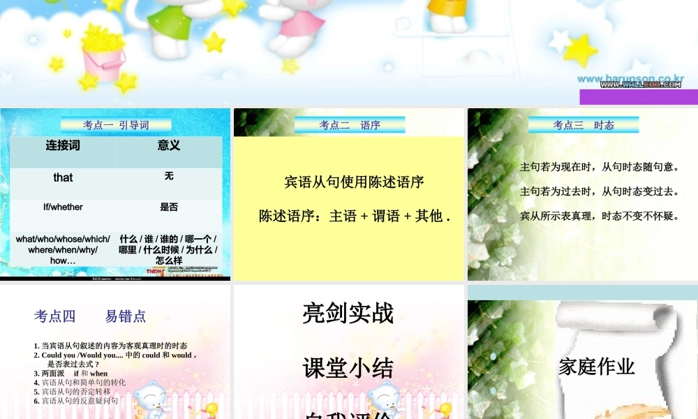 宾语从句公开课PPT