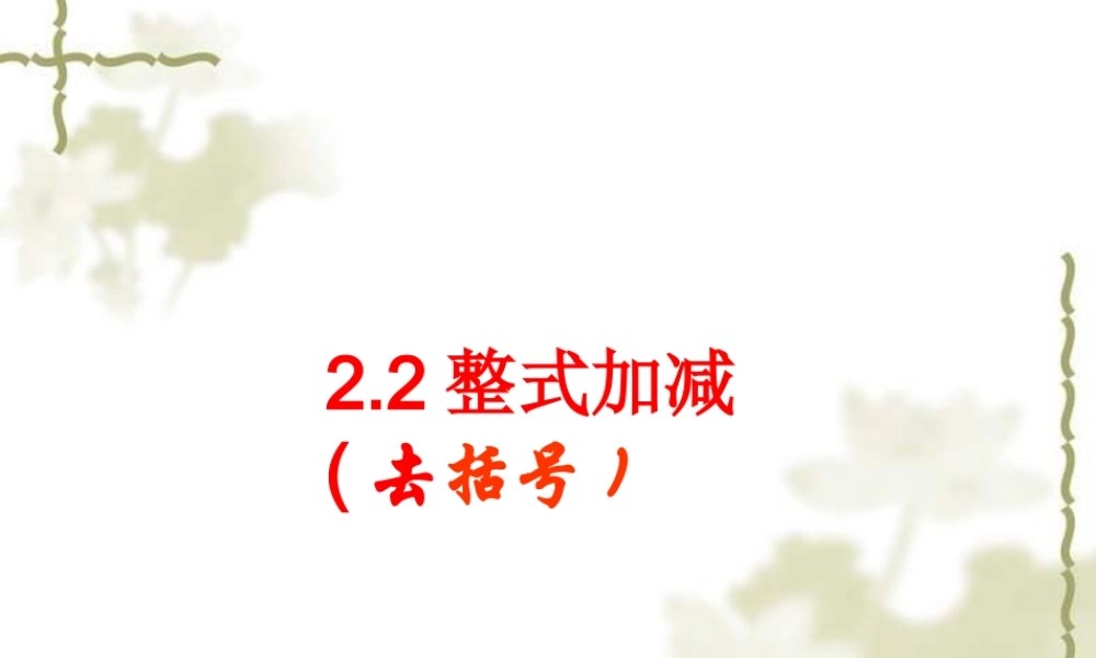 整式的加减3