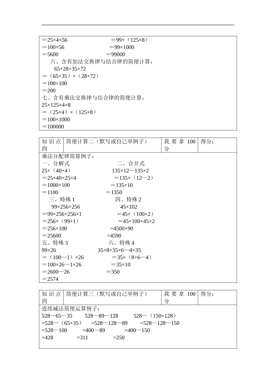 2017年四年级下册数学知识点复习资料_第2页