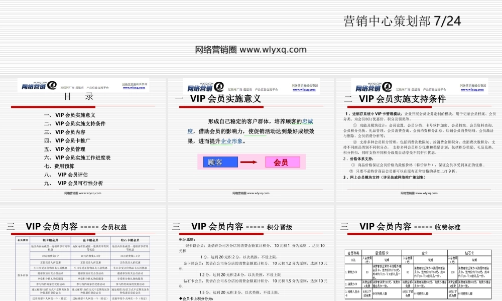 VIP会员卡实施及推广策划