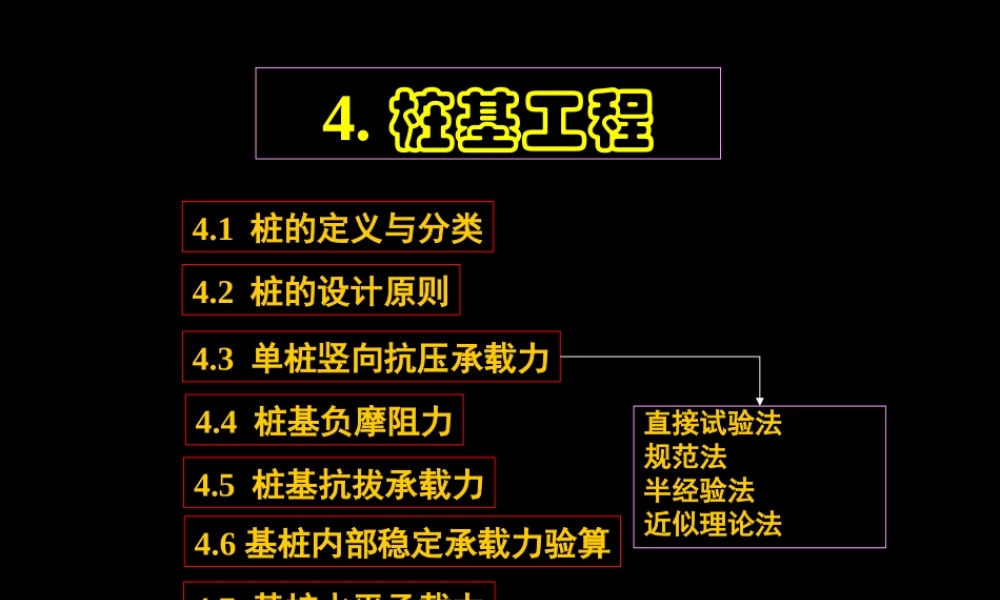 桩基础的基础知识