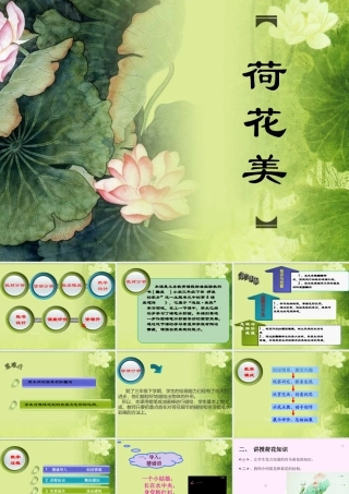 江西美术出版社小学美术三年级下册《荷花美》课件15