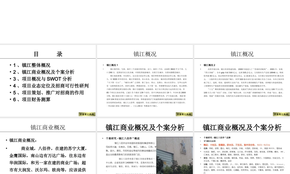 镇江奥特莱斯策划招商提案