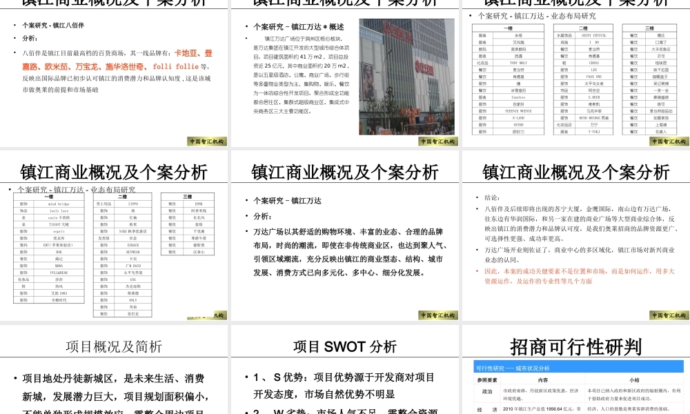 镇江奥特莱斯策划招商提案
