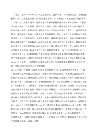 未来最有前景的行业