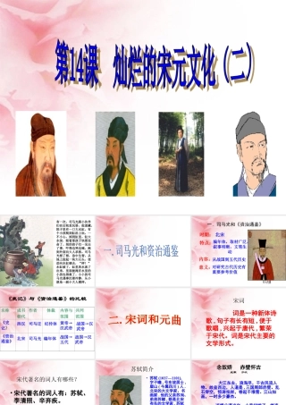 14-灿烂的宋元文化二课件