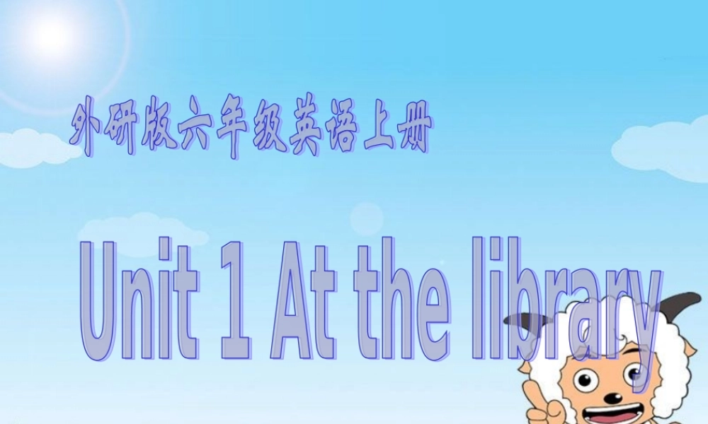 (外研版)六年级英语上册课件-Module10-Unit1(2)