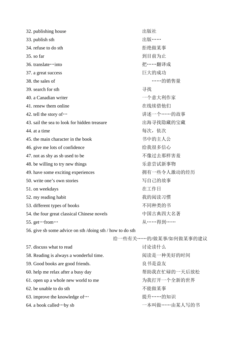 八下Unit4词组_第2页