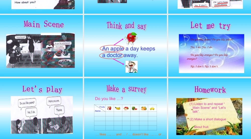 unitfiveDoyoulikepears第二课时