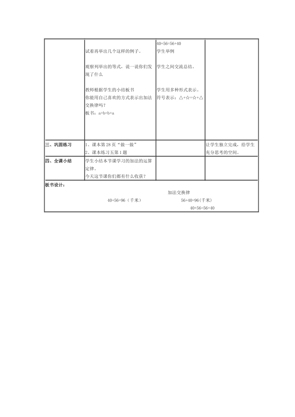 人教2011版小学数学四年级加法运算定律-(3)_第2页