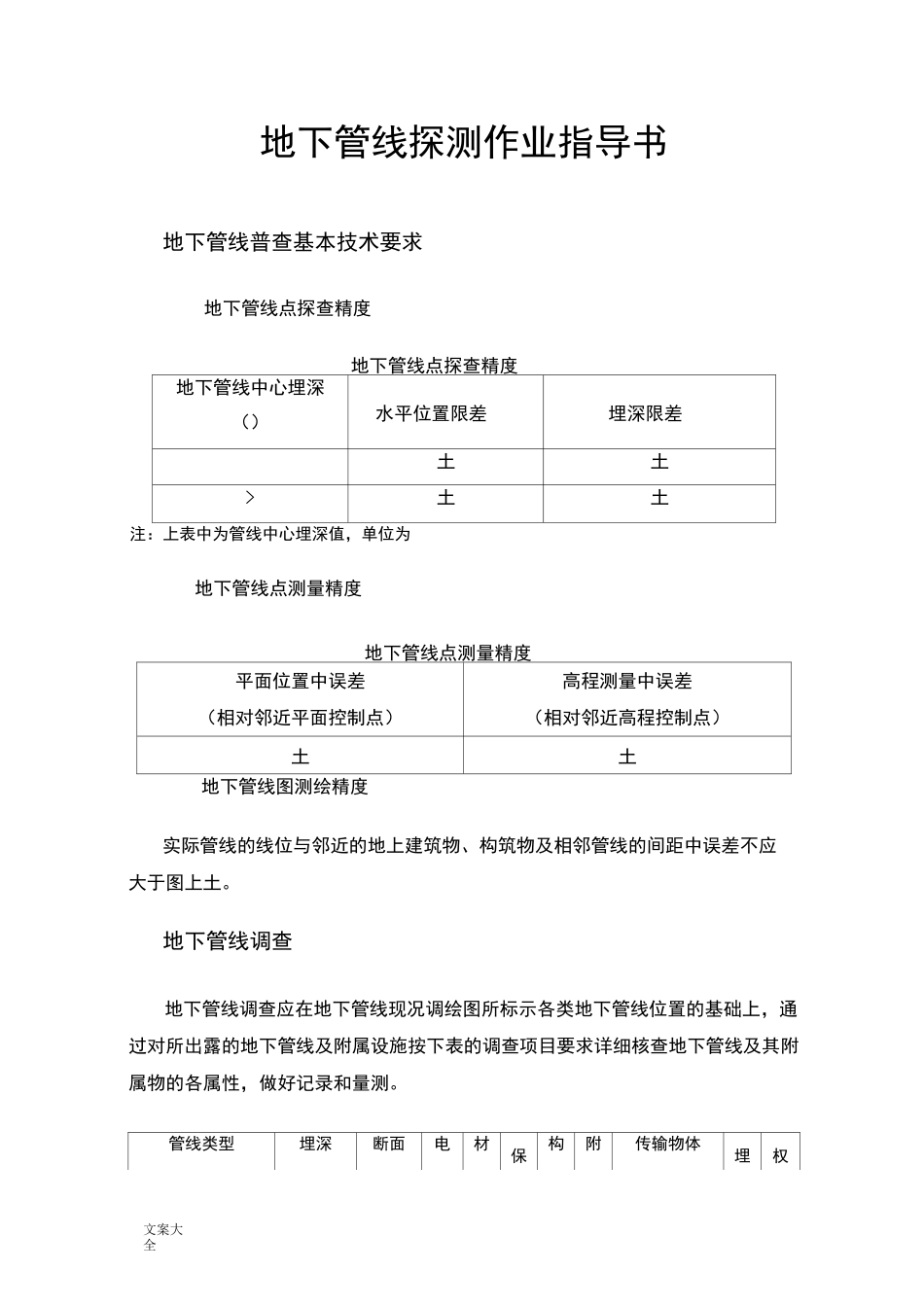 地下管线探测作业指导书.._第1页