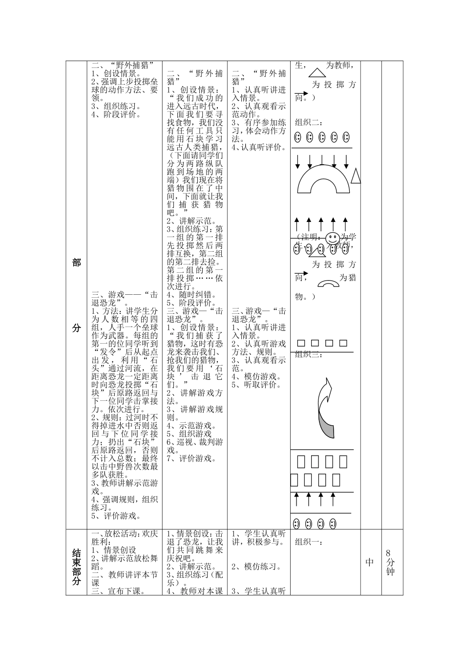 水平三投掷《荒野求生》教学设计_第2页